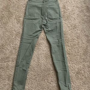 H&M Olive Green Skinny Jeans